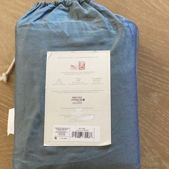 Casaluna Supima Sateen Sheet Set Full Teal Green 500 Thread Count, NWT
. - Picture 3 of 7